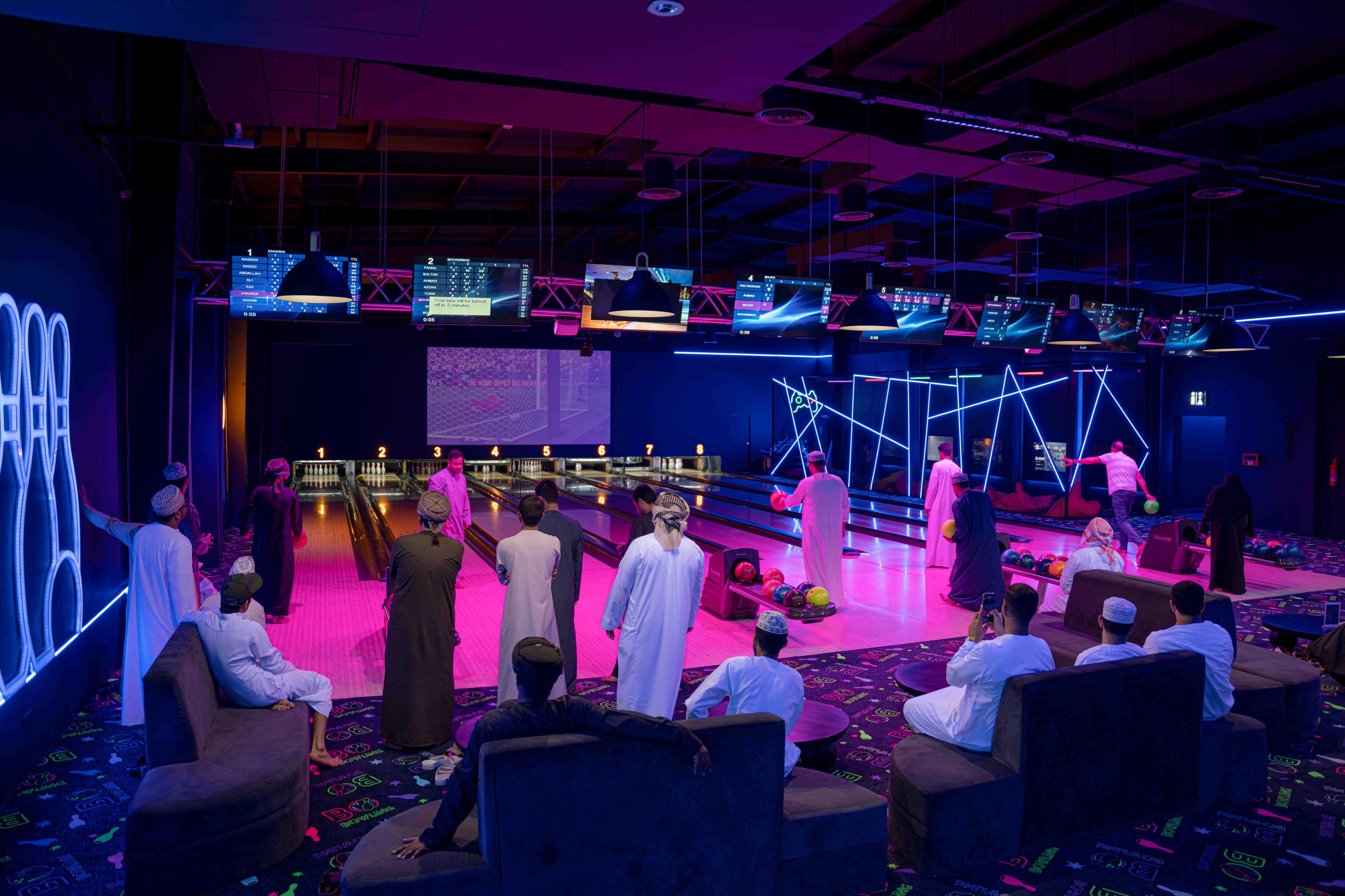 Group bowling experience at BO Bowling